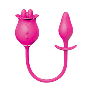 The Royale Dual Massager Flicking Finger And Vibrating Plug Stimulator