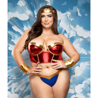 Fantasy Lingerie Play Rope Me In 6-Piece Super Hero Costume