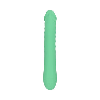 Evolved Full Throttle Ribbed Rechargeable Warming Vibrator With Realistic Head