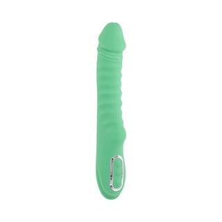 Evolved Full Throttle Ribbed Rechargeable Warming Vibrator With Realistic Head