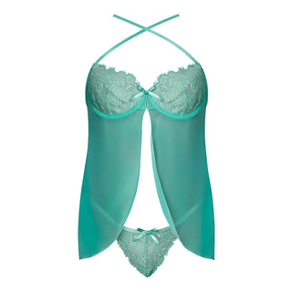 Magic Silk Caribbean Crush Flutter Babydoll & Thong Set