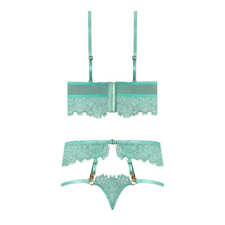 Magic Silk Caribbean Crush Demi Longline Bra & Panty with Flounce