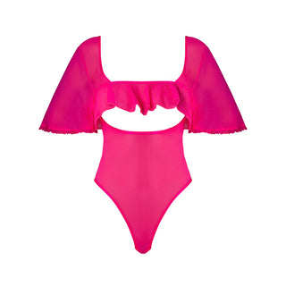 Magic Silk Pink Kink Flutter Sleeve Teddy