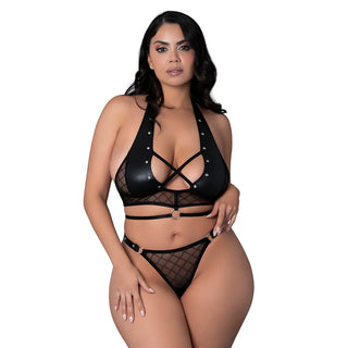 Lust Fetish Double Crossed Nadia Strappy Lingerie Set