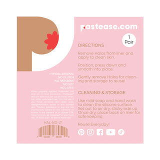 Pastease Halos Reusable Sticky Adhesive Silicone Nipple Cover Medium Skin Color