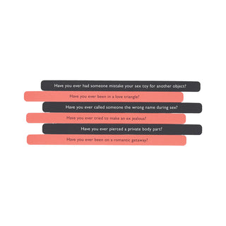 Have You Ever? Sexy Edition Double Sided Conversation Starter Pick-A-Stick Game