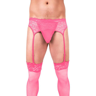 Prowler Lace Garter Set For Masculine Bodies