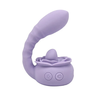 Adam & Eve Lilac Licks Rechargeable Flicking Tongue and Rotating G-Spot Stimulator Silicone Vibrator