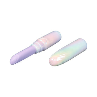 Adam & Eve Pouty Pucker Silicone Lipstick Shaped Vibrator With Iridescent Cover