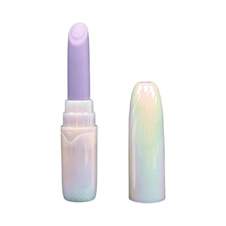 Adam & Eve Pouty Pucker Silicone Lipstick Shaped Vibrator With Iridescent Cover