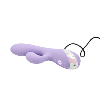 Adam & Eve Bunny Blow Up Inflatable Rechargeable Dual Stimulating Rabbit Style Silicone Vibrator