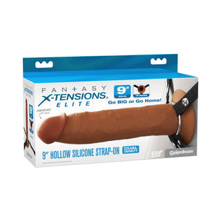 Fantasy X-Tensions Elite Hollow Dual Density 9 inch Strap-On