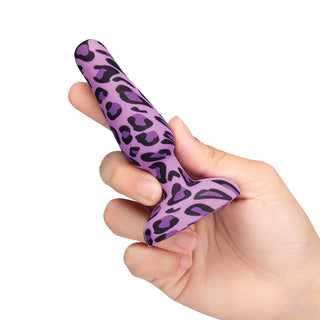b-Vibe Novice Leopard Print Remote Control Vibrating Butt Plug