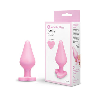 b-Vibe Butties B-Mine - Heart Base Silicone Butt Plug