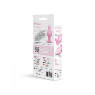 b-Vibe Butties B-Mine - Heart Base Silicone Butt Plug