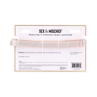 Sportsheets Sex & Mischief Peaches 'n CreaMe Pearl Garters