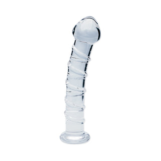 Clarity Seraphic Spiral Glass Dildo - Elegant and Versatile Pleasure Tool