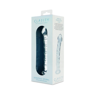 Clarity Seraphic Spiral Glass Dildo - Elegant and Versatile Pleasure Tool