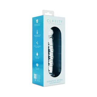 Clarity Seraphic Spiral Glass Dildo - Elegant and Versatile Pleasure Tool