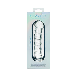 Clarity Seraphic Spiral Glass Dildo - Elegant and Versatile Pleasure Tool