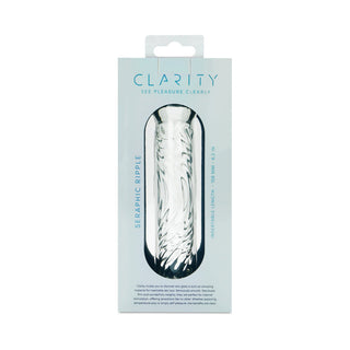 Clarity Seraphic Ripple Glass Dildo