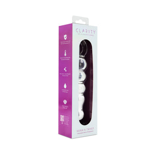 Clarity Hera's Tryst Glass Dildo - Elegant G-Spot Pleasure