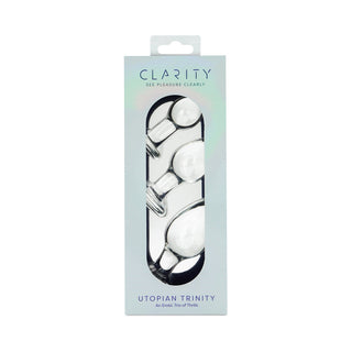 Clarity Utopian Trinity Glass Plug Set - Elegant Anal Pleasure
