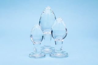 Clarity Utopian Trinity Glass Plug Set - Elegant Anal Pleasure