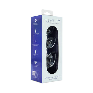 Clarity Utopian Trinity Glass Plug Set - Elegant Anal Pleasure