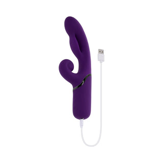 Evolved Pleasure Puff Rabbit Style Vibrator With Inflatable Shaft