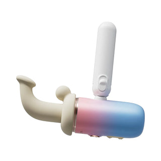 Lovense Spinel App-Enabled Compact Thrusting Warming Vibrating Silicone Dildo With Two Attachments