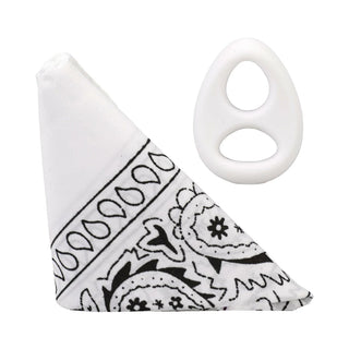 Rock Solid The Hanky Code Stretchable Silicone C-Ring Set with Matching Bandana for Flagging