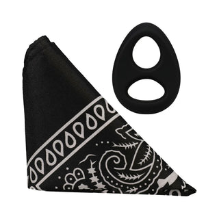 Rock Solid The Hanky Code Stretchable Silicone C-Ring Set with Matching Bandana for Flagging
