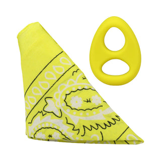 Rock Solid The Hanky Code Stretchable Silicone C-Ring Set with Matching Bandana for Flagging