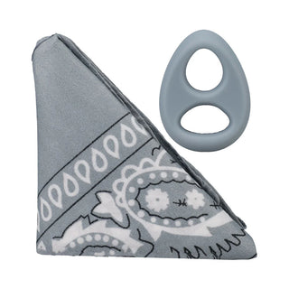 Rock Solid The Hanky Code Stretchable Silicone C-Ring Set with Matching Bandana for Flagging