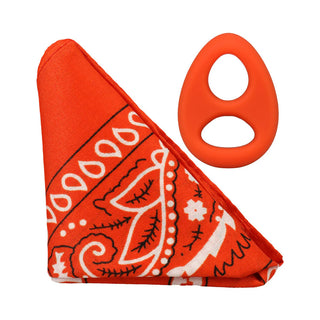 Rock Solid The Hanky Code Stretchable Silicone C-Ring Set with Matching Bandana for Flagging