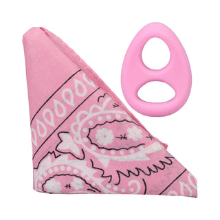 Rock Solid The Hanky Code Stretchable Silicone C-Ring Set with Matching Bandana for Flagging