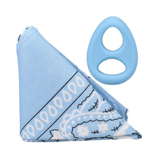 Rock Solid The Hanky Code Stretchable Silicone C-Ring Set with Matching Bandana for Flagging