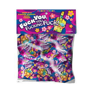 Fuck You You Fucking Fuck 25-Piece Individual Bags Middle Finger Hard Candies