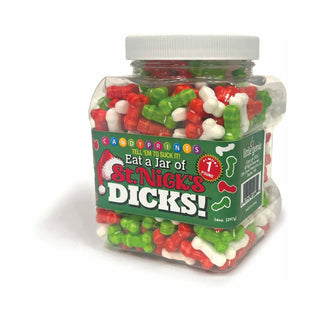 Eat A Jar of St. Nick's Dicks! 1 lb. Jar Of Festive Colored Dick Shaped Candy