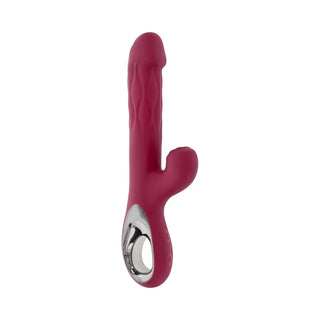 Evolved Bursting With Pleasure Dual Stimulator With Expanding Realistic Shaft