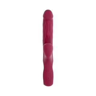 Evolved Bursting With Pleasure Dual Stimulator With Expanding Realistic Shaft
