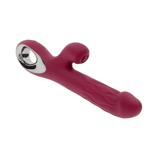 Evolved Bursting With Pleasure Dual Stimulator With Expanding Realistic Shaft