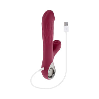 Evolved Bursting With Pleasure Dual Stimulator With Expanding Realistic Shaft
