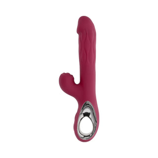 Evolved Bursting With Pleasure Dual Stimulator With Expanding Realistic Shaft