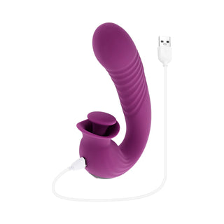 Evolved Deep Ecstasy Thrusting Rabbit Style Vibrator With Rotating External Stimulator