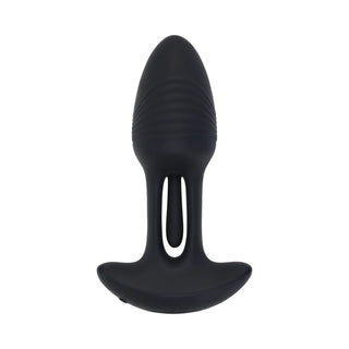 Playboy Rim Shot 2 AM Vibrating Remote Control Butt Plug With Flapping Stimulator