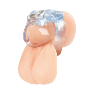 Blue Line Small Dick Acrylic Mini Chastity Cage for Discreet Wear