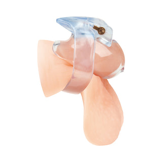 Blue Line Small Dick Acrylic Mini Chastity Cage for Discreet Wear