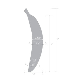 Glas Banana Joy 7 in. Glass Banana Shaped Dildo